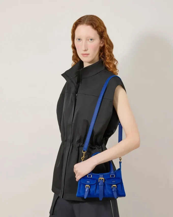 Mini Roxanne Pigment Blue Hair Calf Mini & Micro Bags