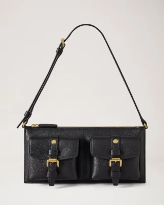 Mini Roxanne Shoulder Bag Black Small Classic Grain
