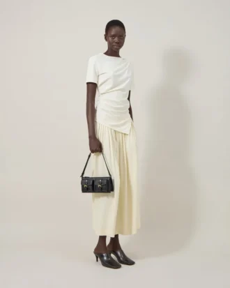 Mini Roxanne Shoulder Bag Black Small Classic Grain