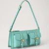 Mini Roxanne Shoulder Bag Marina Blue Small Classic Grain