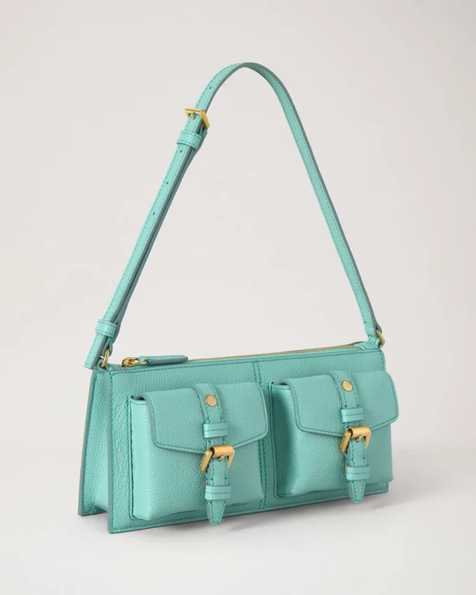 Mini Roxanne Shoulder Bag Marina Blue Small Classic Grain