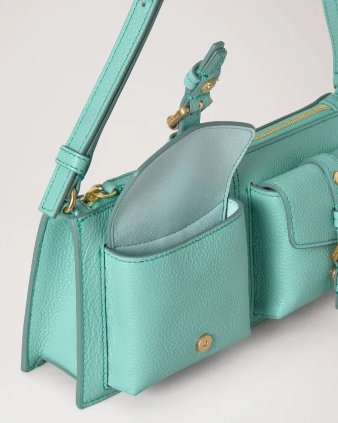 Mini Roxanne Shoulder Bag Marina Blue Small Classic Grain
