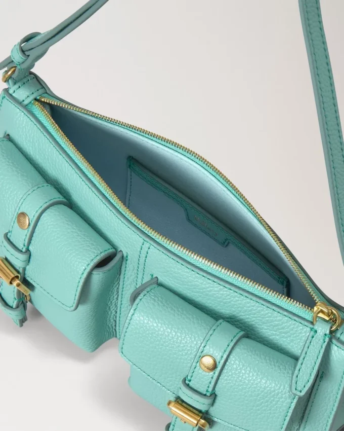 Mini Roxanne Shoulder Bag Marina Blue Small Classic Grain