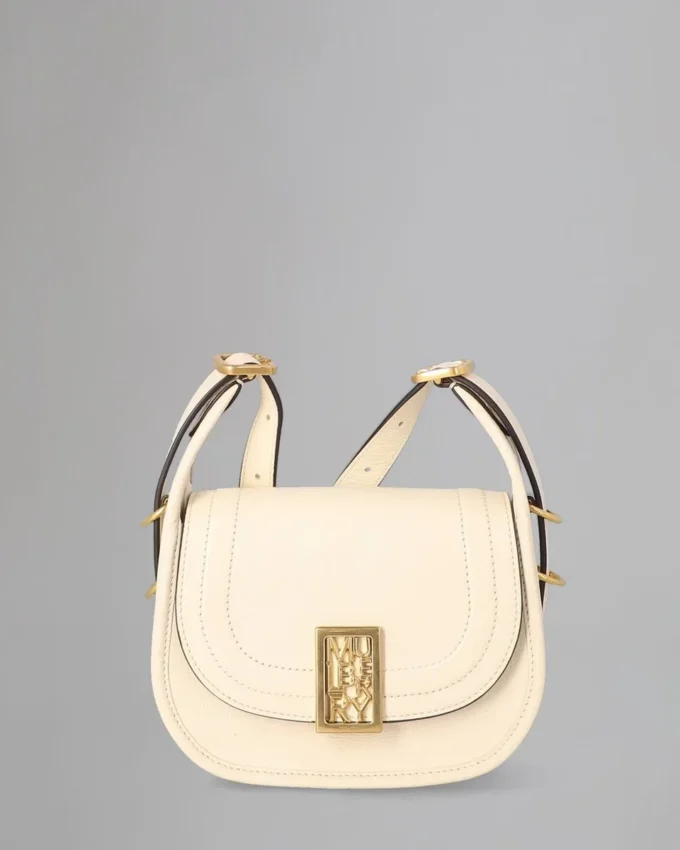 Mini Sadie Satchel Pre-Loved Eggshell High Shine Leather Mini Sadie Satchel Pre-Loved Eggshell High Shine Leather