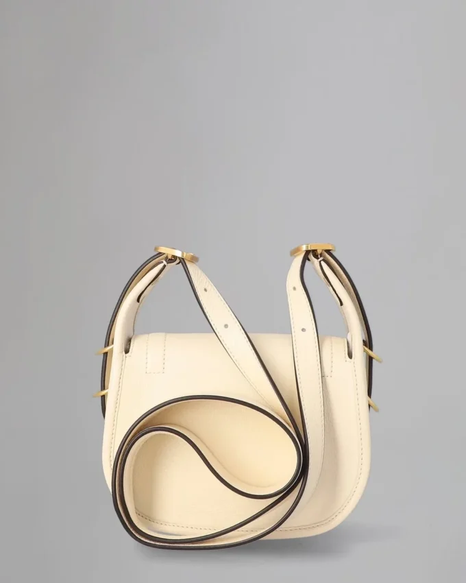 Mini Sadie Satchel Pre-Loved Eggshell High Shine Leather Mini Sadie Satchel Pre-Loved Eggshell High Shine Leather