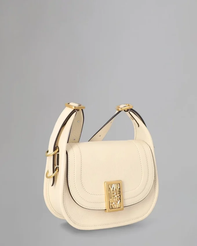 Mini Sadie Satchel Pre-Loved Eggshell High Shine Leather Mini Sadie Satchel Pre-Loved Eggshell High Shine Leather