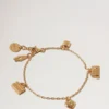 Mulberry Charm Bracelet Gold Plated Brass Women