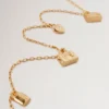 Mulberry Charm Necklace Gold Plated Brass Women
