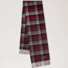 Mulberry Heritage Check Scarf Navy & Lancaster Red Merino Wool