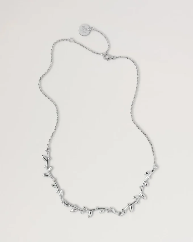 Mulberry Leaf Necklace Silver Sterling Silver Women