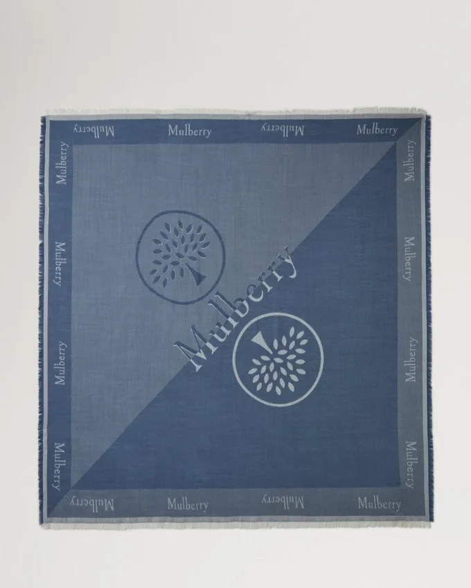 Mulberry Logo Square Denim Blue Mixed Material Men’s Mulberry Logo Square Denim Blue Mixed Material Men’s