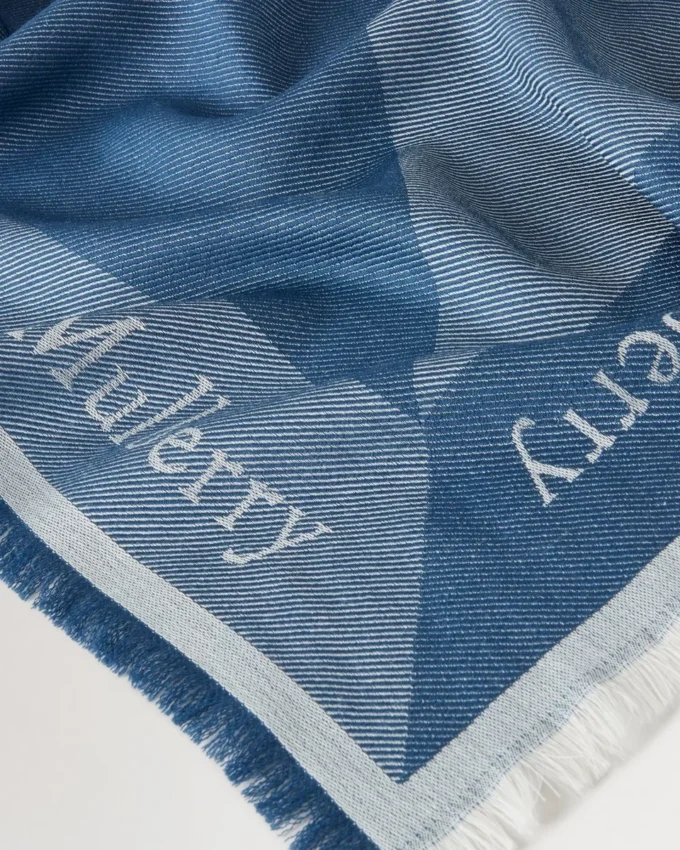 Mulberry Logo Square Denim Blue Mixed Material Men’s Mulberry Logo Square Denim Blue Mixed Material Men’s