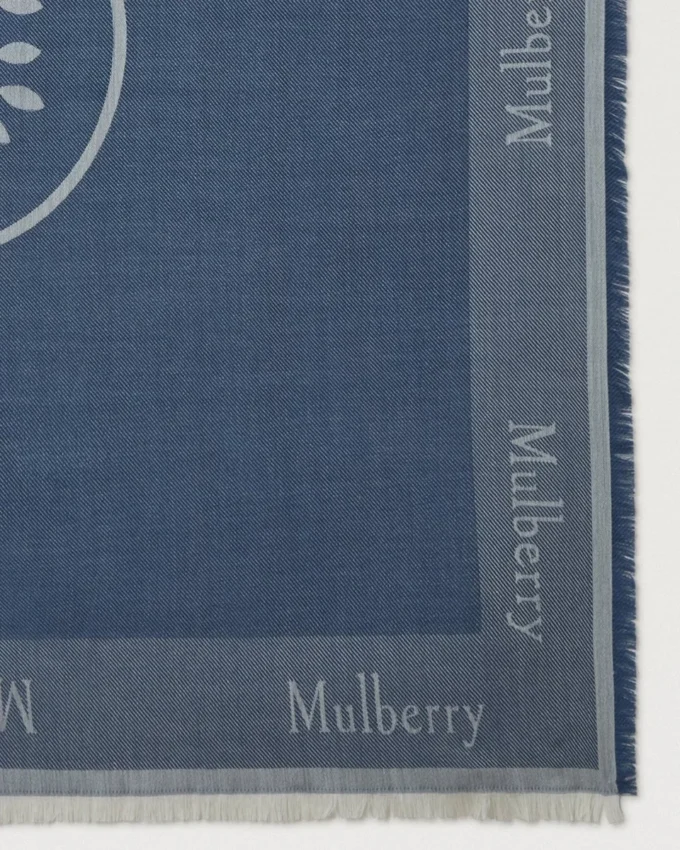 Mulberry Logo Square Denim Blue Mixed Material Men’s Mulberry Logo Square Denim Blue Mixed Material Men’s