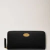 Mulberry Plaque 8 Credit Card Zip Purse Black Small Classic Grain
