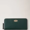 Mulberry Plaque 8 Credit Card Zip Purse Mulberry Green Small Classic Grain