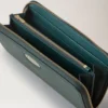 Mulberry Plaque 8 Credit Card Zip Purse Mulberry Green Small Classic Grain