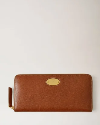 Mulberry Plaque 8 Credit Card Zip Purse Oak Nvt