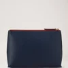 Mulberry Plaque Cosmetic Pouch Night Sky & Coral Orange Small Classic Grain
