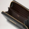 Mulberry Plaque Small Zip Around Purse Black Small Classic Grain