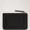 Mulberry Plaque Small Zip Coin Pouch Black Small Classic Grain