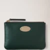 Mulberry Plaque Small Zip Coin Pouch Mulberry Green Small Classic Grain