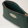 Mulberry Plaque Small Zip Coin Pouch Mulberry Green Small Classic Grain