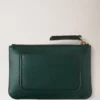 Mulberry Plaque Small Zip Coin Pouch Mulberry Green Small Classic Grain