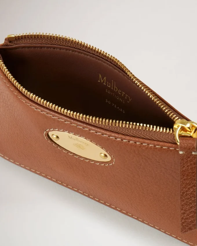 Mulberry Plaque Small Zip Coin Pouch Oak Nvt Women