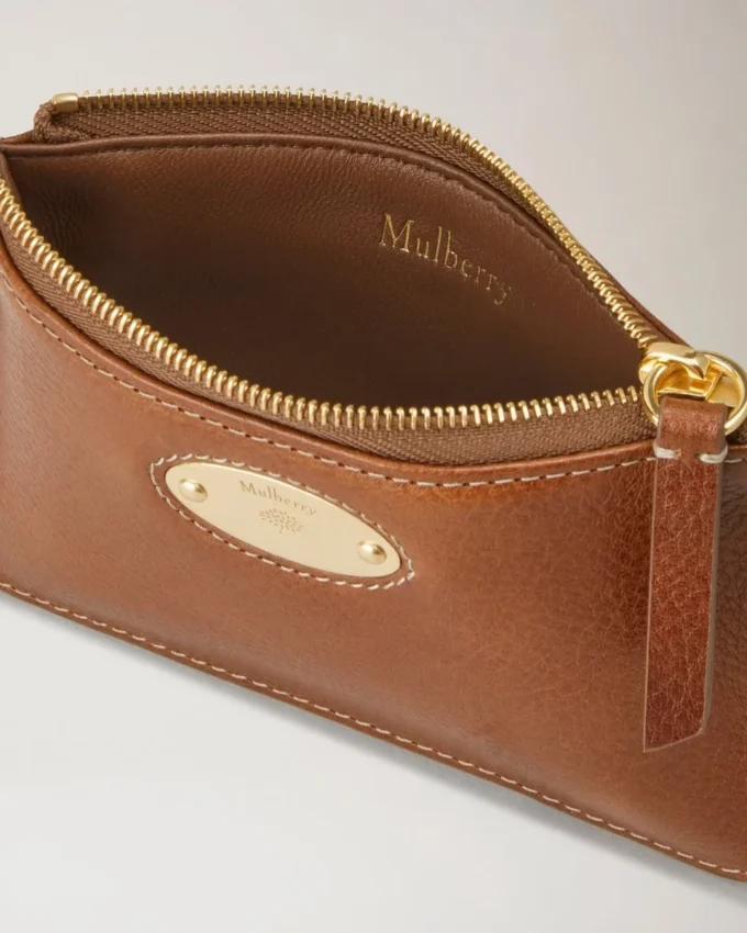 Mulberry Plaque Small Zip Coin Pouch Oak Nvt Women
