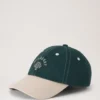 Mulberry Tree Baseball Cap – Colour Block Mulberry Green & Ecru Cotton