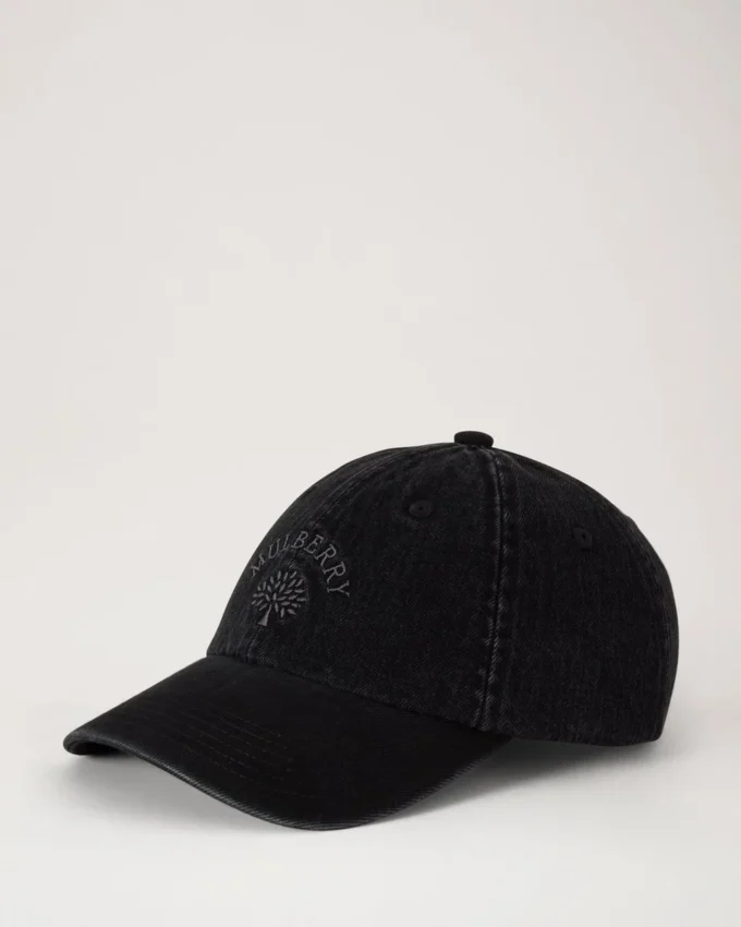 Mulberry Tree Baseball Cap – Denim Washed Black Denim Cotton Mulberry Tree Baseball Cap – Denim Washed Black Denim Cotton