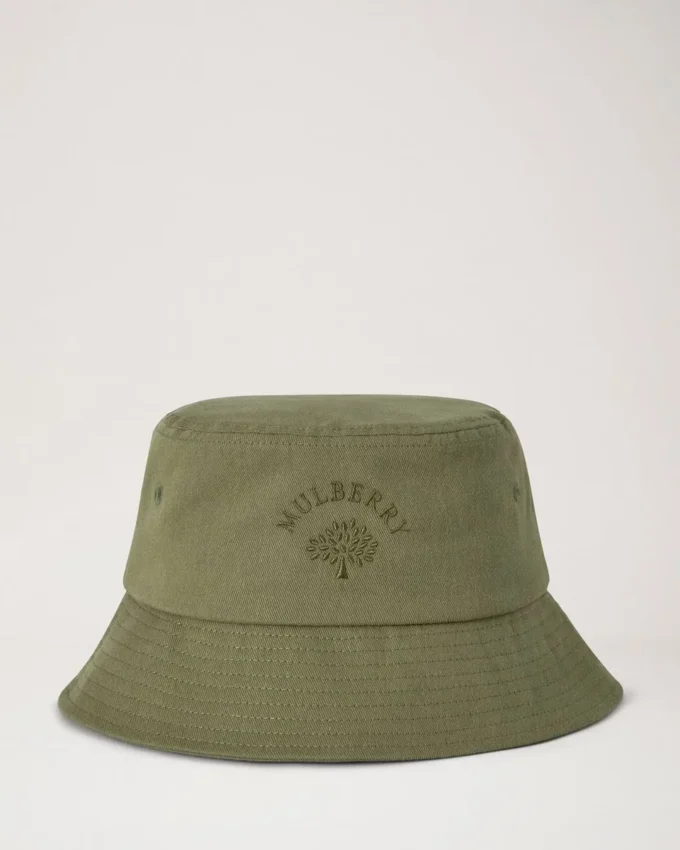 Mulberry Tree Bucket Hat Khaki Cotton Women