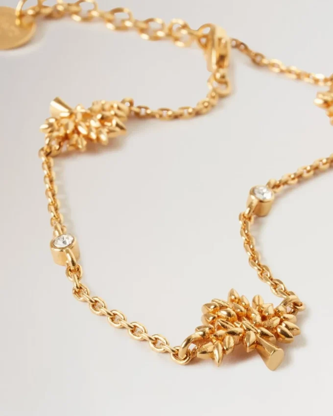 Mulberry Tree Charm Bracelet Gold Plated Brass Women