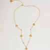 Mulberry Tree Charm Necklace Gold Plated Brass Women