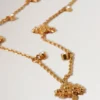 Mulberry Tree Charm Necklace Gold Plated Brass Women