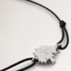 Mulberry Tree Cord Bracelet Black Sterling Silver & Cord