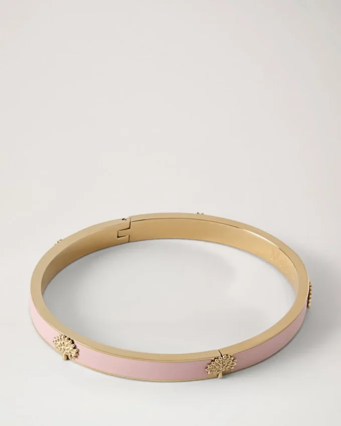 Mulberry Tree Enamel Bracelet Powder Pink Stainless Steel & Enamel