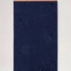 Mulberry Tree Jacquard Towel Navy & Teak Cotton