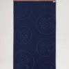 Mulberry Tree Jacquard Towel Navy & Teak Cotton