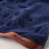Mulberry Tree Jacquard Towel Navy & Teak Cotton