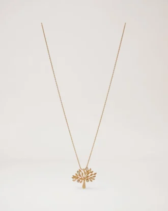 Mulberry Tree Necklace Brass Metal & Swarovski Crystal