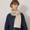 Mulberry Tree Square Cashmere Taupe Cotton Silk Blend