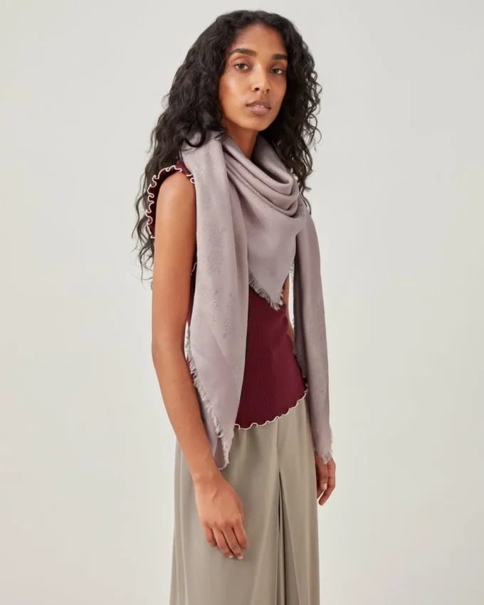 Mulberry Tree Square Rosewater Cotton Silk Blend Mulberry Tree Square Rosewater Cotton Silk Blend