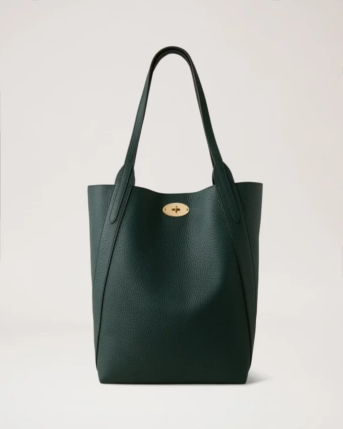 North South Bayswater Tote Mulberry Green Heavy Grain