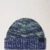 Ombre Degrade Beanie Cobalt Blue Lambswool Men