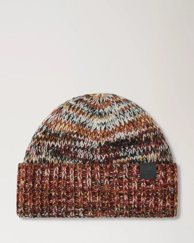 Ombre Degrade Beanie Rust Lambswool Men Ombre Degrade Beanie Rust Lambswool Men