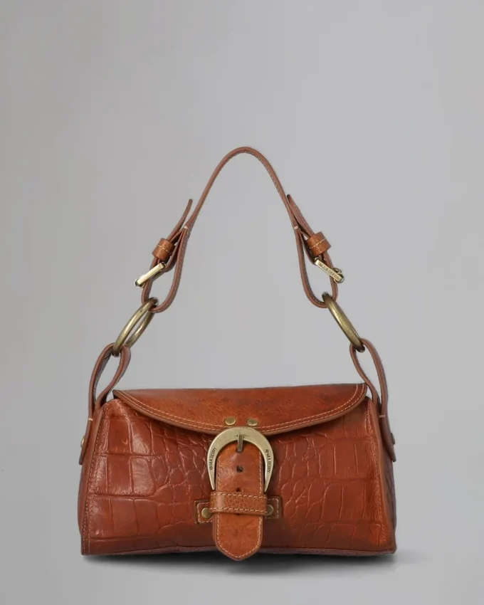 Pasadena Pre-Loved Oak Printed Veg Tanned Leather