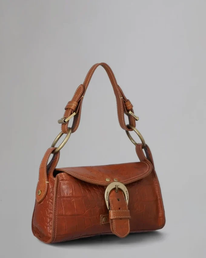 Pasadena Pre-Loved Oak Printed Veg Tanned Leather