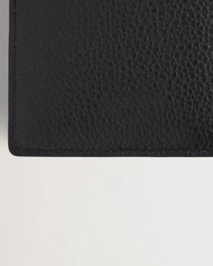 Passport Cover Black Small Classic Grain Men