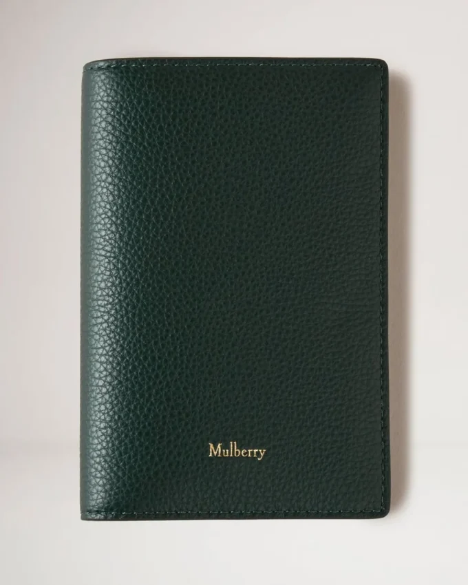 Passport Cover Mulberry Green Small Classic Grain